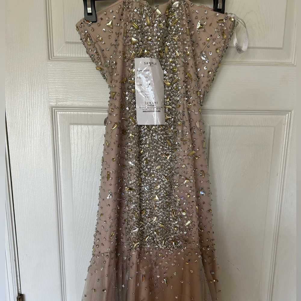 NWT Terani Couture Jeweled Mermaid Prom Dress Style P1575 - Size 8 - Picture 8 of 11